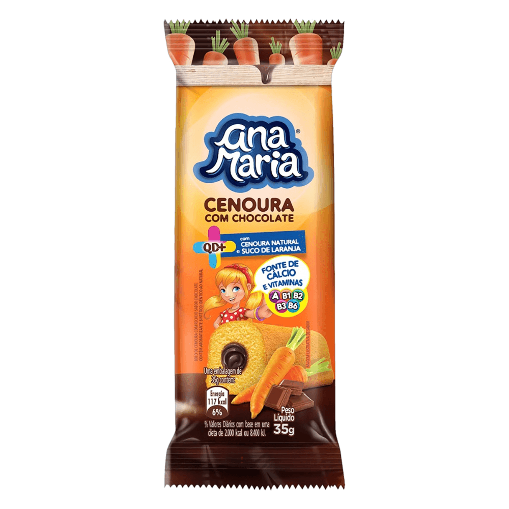 Bolinho Ana Maria Qd+ Cenoura Com Chocolate 35g